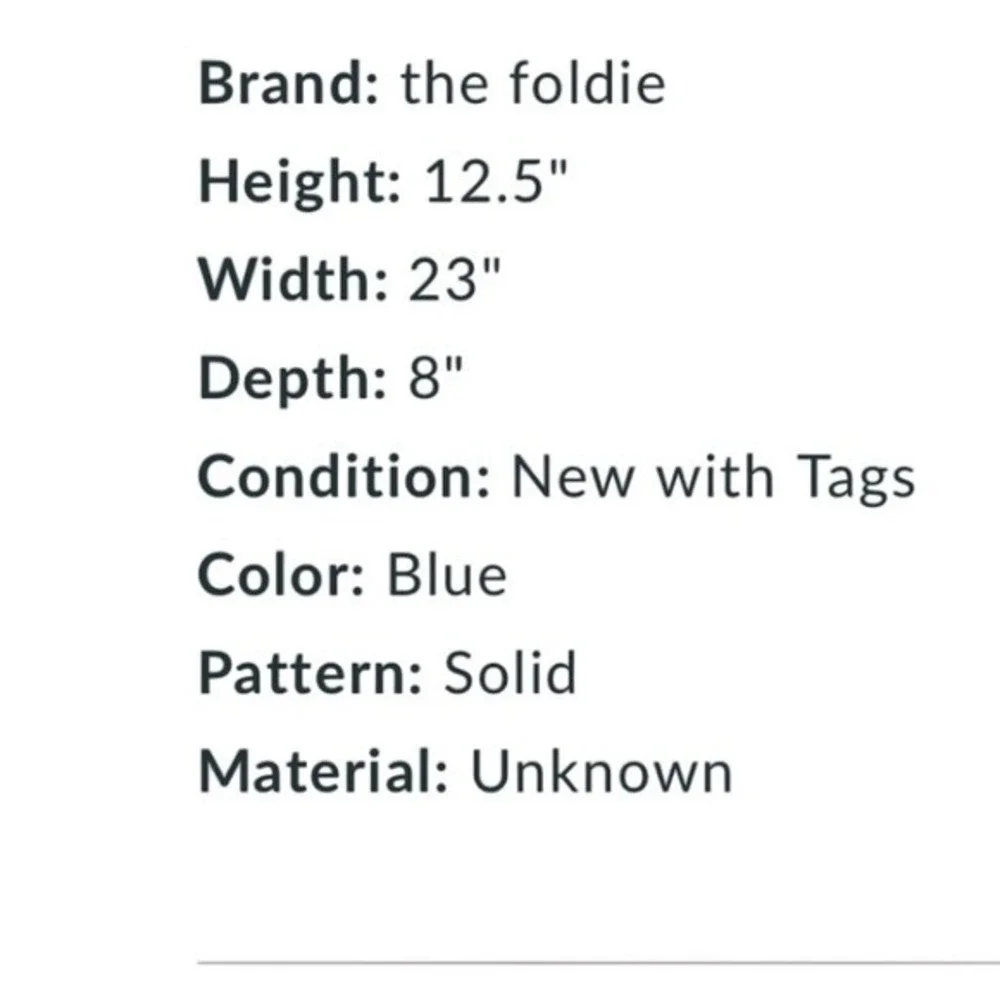 The Foldie foldie blue